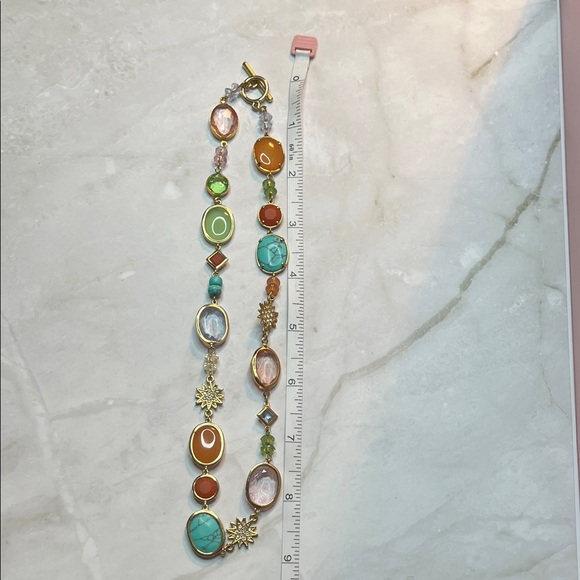 Lauren Ralph Lauren multicolor toggle necklace with semi precious accents - Picture 9 of 9